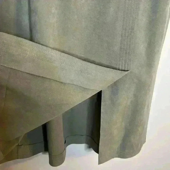 Vintage Ultra Suede Womens 14‎ Maxi Skirt Gray Corpcore Classiccore Careerchic - Picture 4 of 8